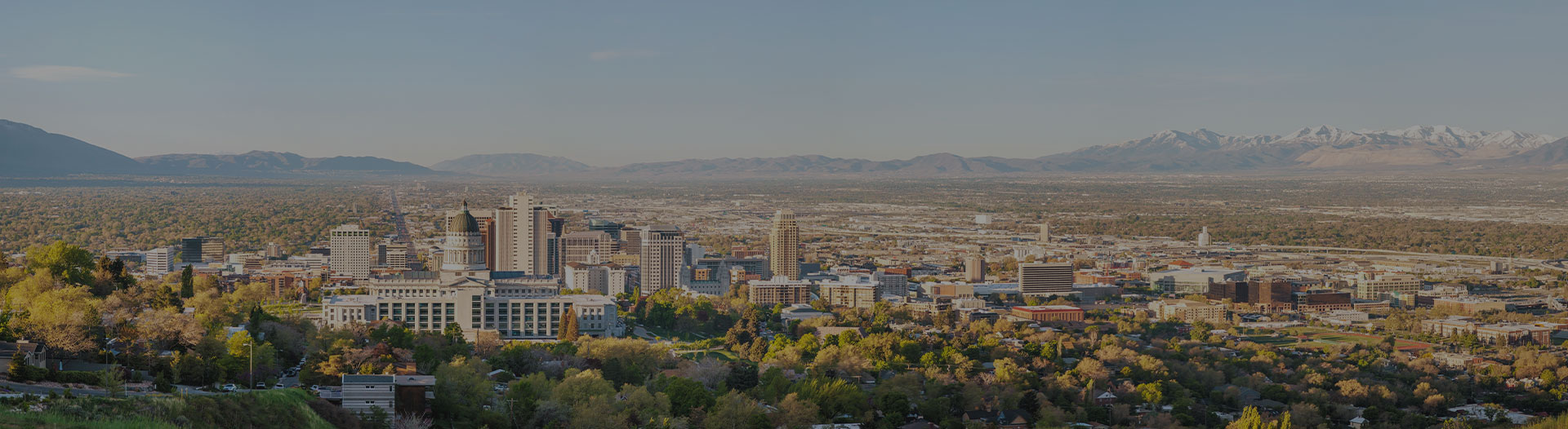 aerial view of salt lake city 