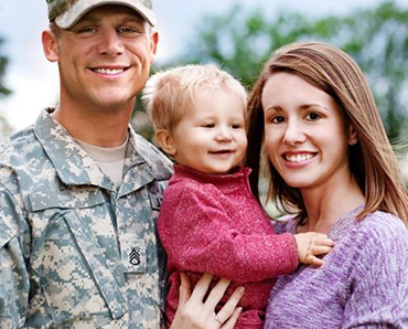 happy military family