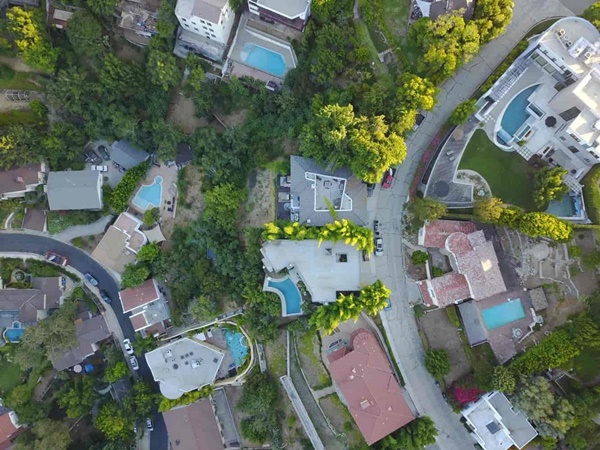 aerial view of Utah suburbs 